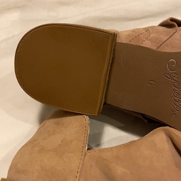 SEYCHELLES Suede Ruffle Ankle Booties - Picture 5 of 8